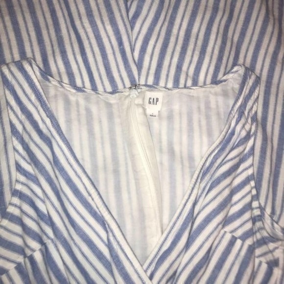 Gap Blue & White Linen Jumpsuit - Picture 5 of 7